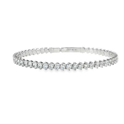 14k WG 7.25ct LGD Oval Shape Bangle