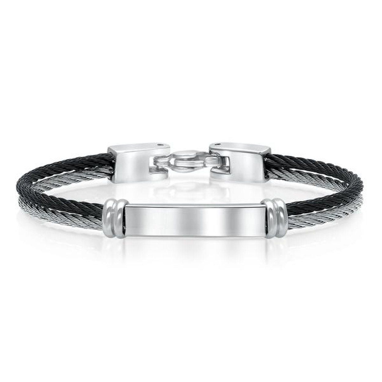 The Junior Two-Tone Stainless Steel Cable Bangle
