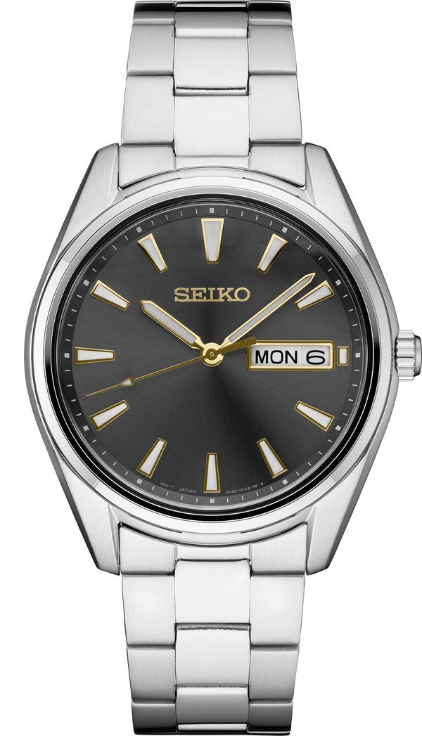 Seiko Essentials Quartz Charcoal Dial Men's Watch