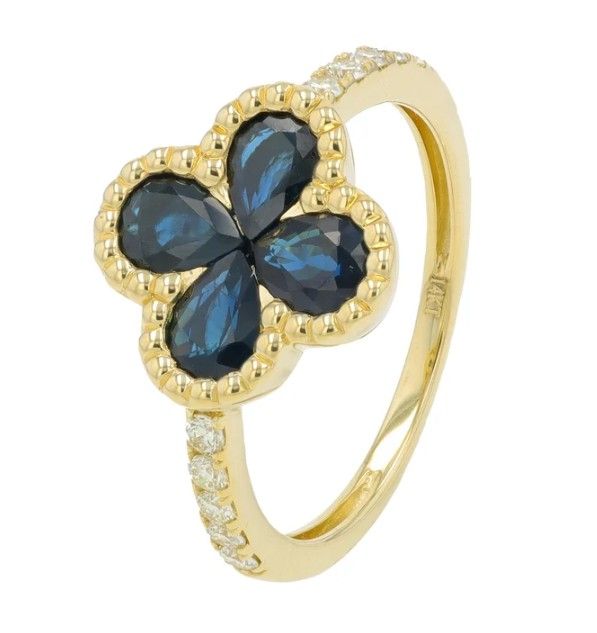 14k YG 1.50ctw Sapphire & 0.17ctw Diamond Ring 14k YG 1.50ctw Sapphire & 0.17ctw Diamond Ring