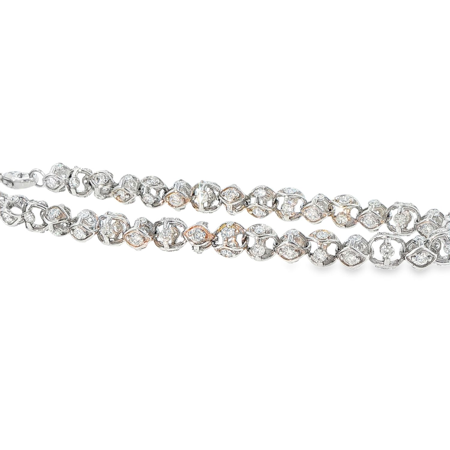 10k WG 5ctw LGD Geometric Flex Bracelet
