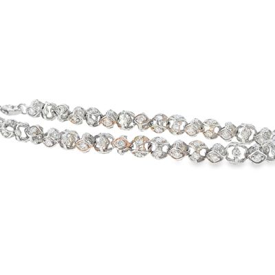 10k WG 5ctw LGD Geometric Flex Bracelet