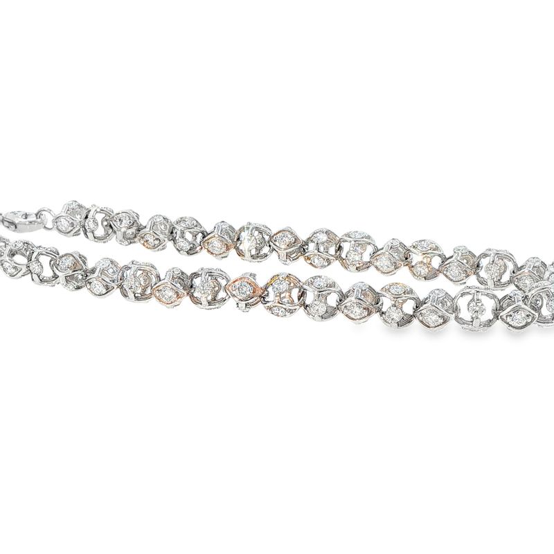 10k WG 5ctw LGD Geometric Flex Bracelet