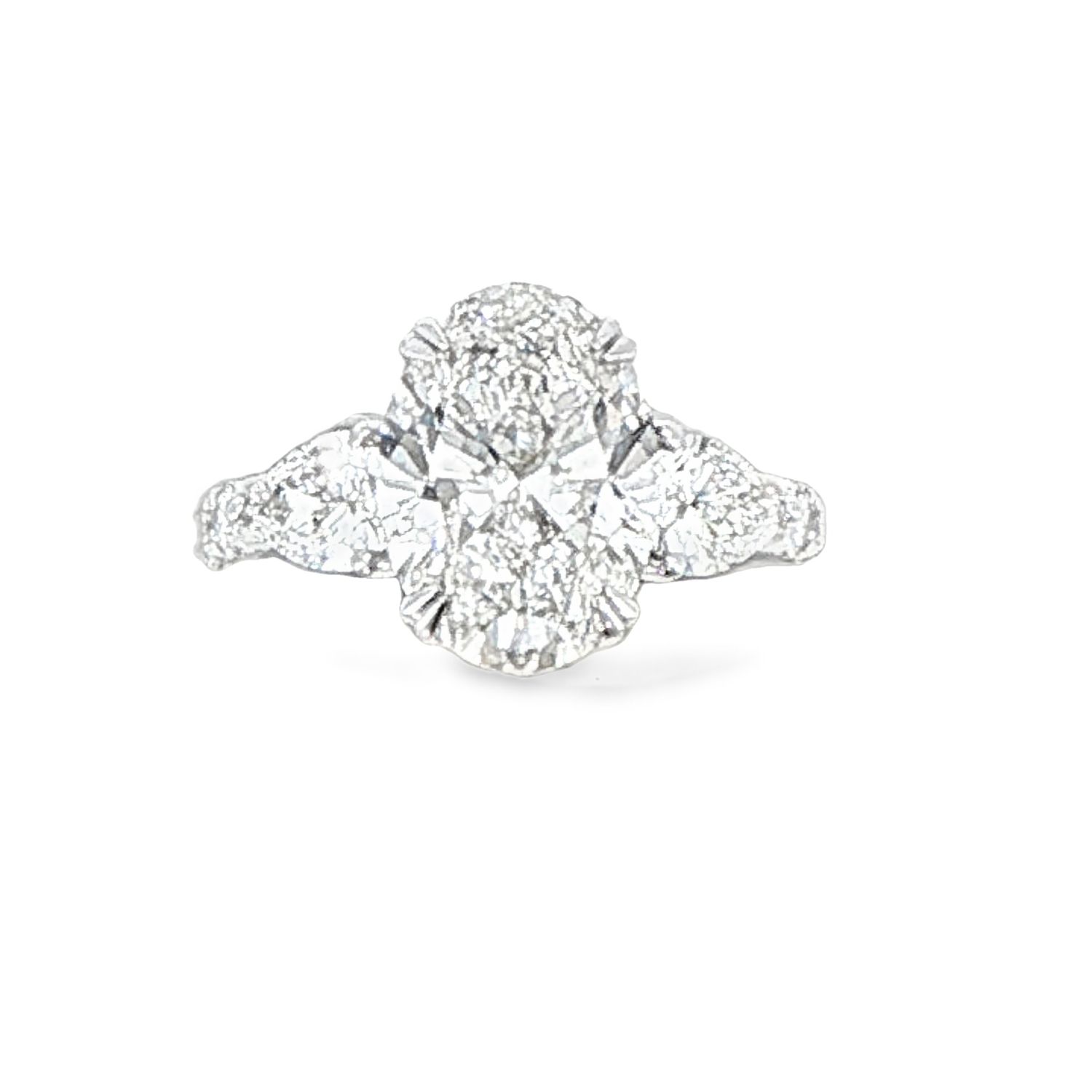 14k WG 5.50ctw Oval LGD Engagement Ring