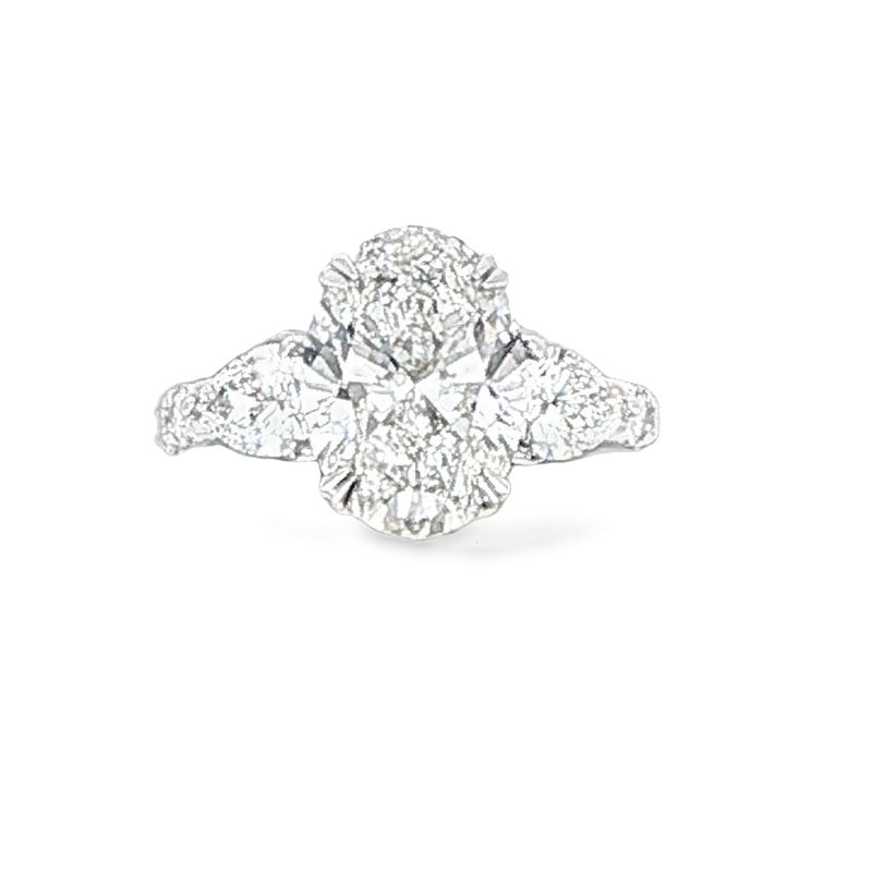 14k WG 5.50ctw Oval LGD Engagement Ring