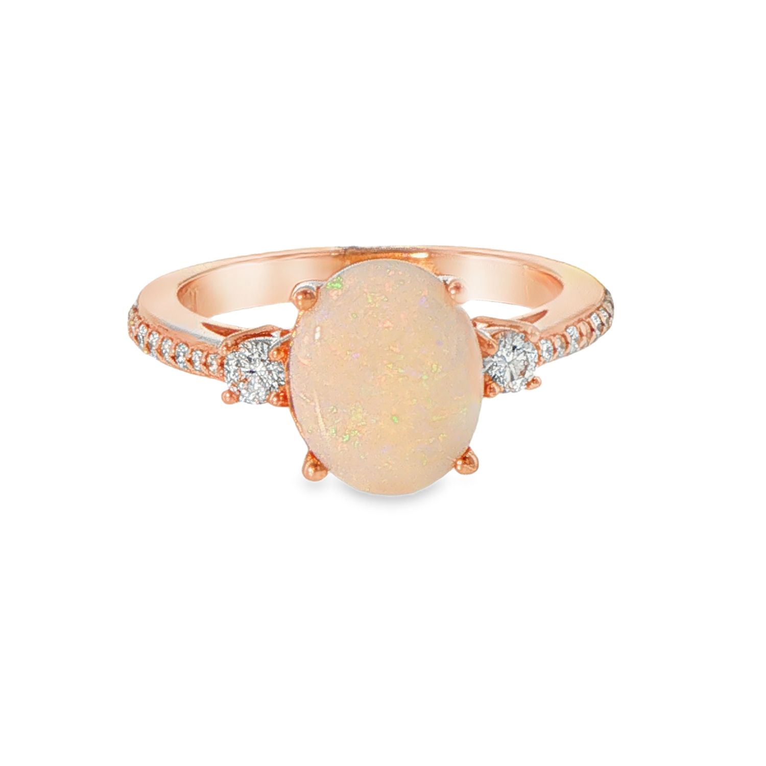 14k RG EFFY 0.29ctw & 1.40ct Opal Ring 14k RG EFFY 0.29ctw & 1.40ct Opal Ring