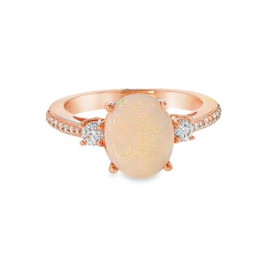 14k RG EFFY 0.29ctw & 1.40ct Opal Ring