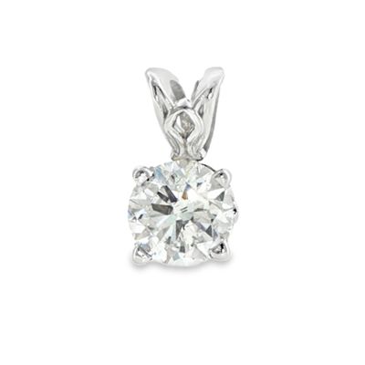 14k White Gold Lab Diamond Solitaire Pendant 14k White Gold Lab Diamond Solitaire Pendant