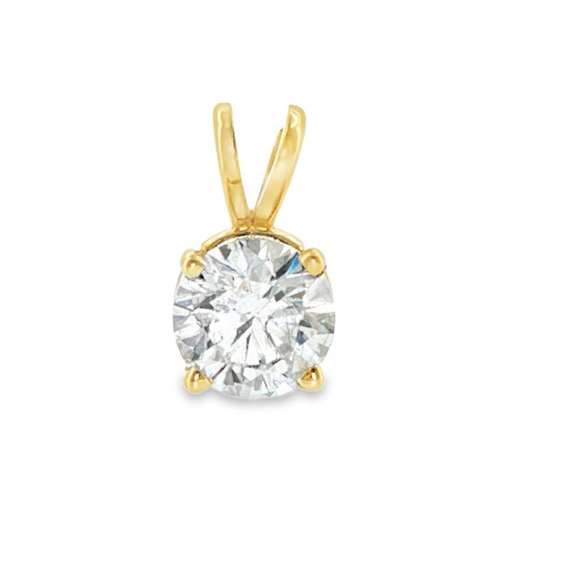 14k Yellow Gold 1.00 Lab Diamond Solitaire Pendant 14k Yellow Gold 1.00 Lab Diamond Solitaire Pendant