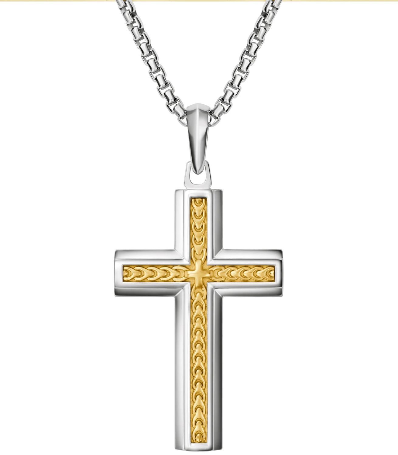 Bulova Men's Cross Necklace