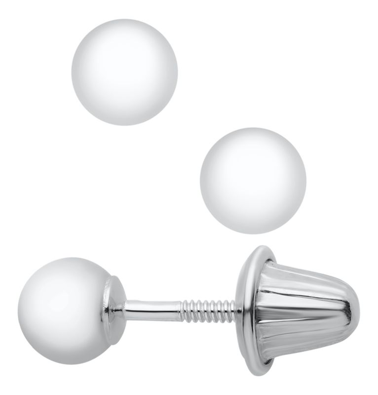 Sterling Silver Childrens 4mm Ball Stud Earrings Sterling Silver Childrens 4mm Ball Stud Earrings