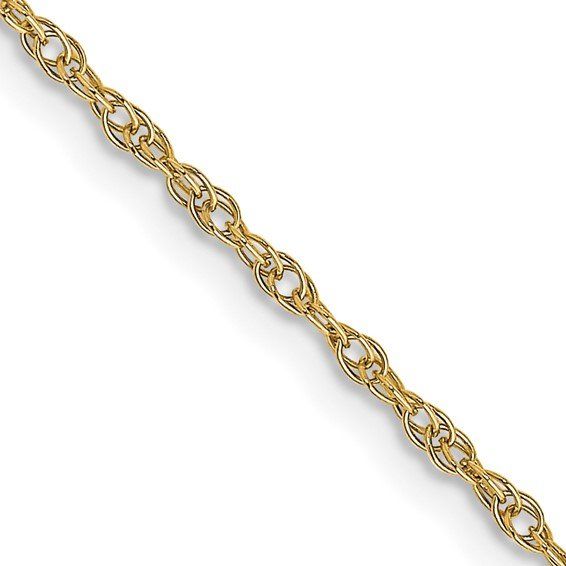 10k Yellow Gold 1.15mm Cable Rope Chain