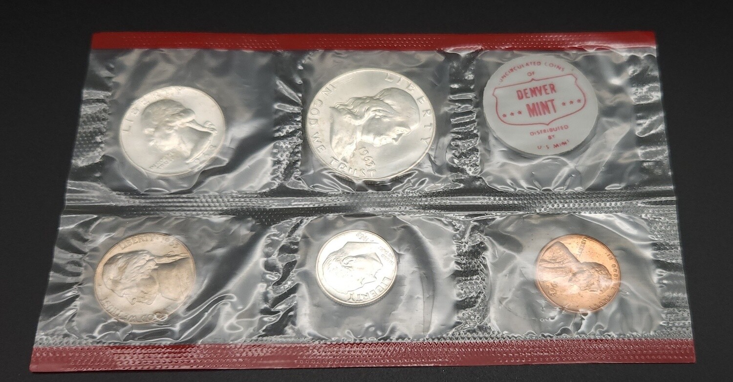 US Proof / Mint Silver Set Coins 1963 Denver Mint