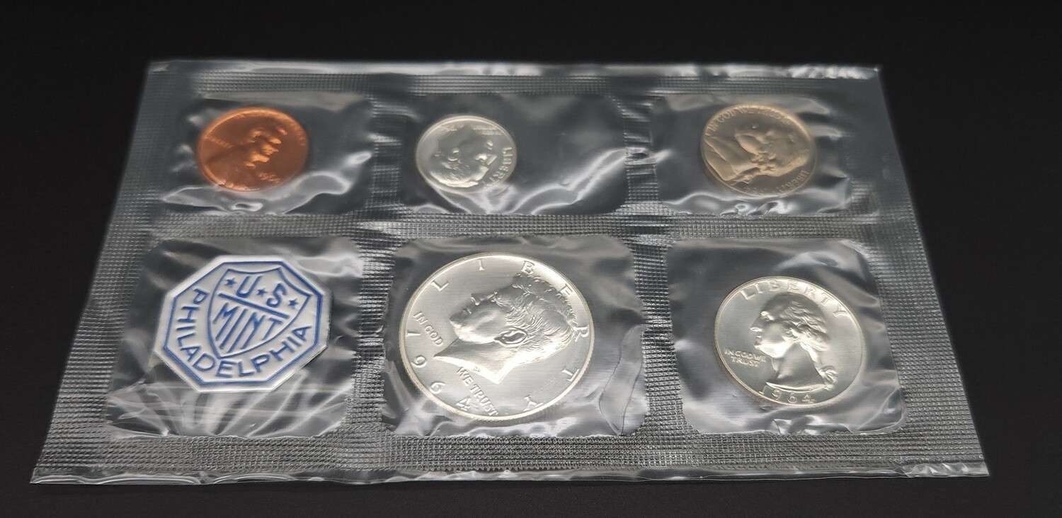 US Proof / Mint Set Coins with 90% Silver content issued between 1964 Philadelphia Mint