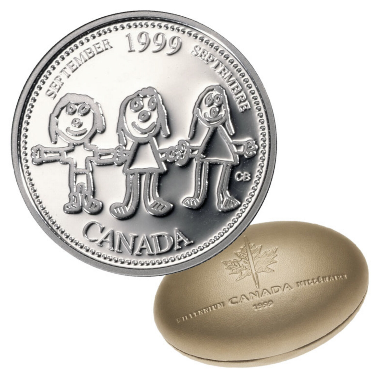 1999 Canada 25-Cent September: Canada Through a Child's Eye Millennium Quarter Proof Sterling Silver Coin