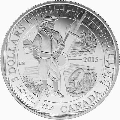 2015 CANADA $3 400TH ANNIVERSARY OF SAMUEL DE CHAMPLAIN