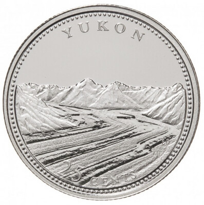 1992 Canada 25 Cents Commemorative Silver Proof: Yukon