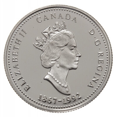 1992 Canada 25 Cents Commemorative Silver Proof: Saskatchewan