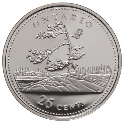 1992 Canada 25 Cents Commemorative Silver Proof: Ontario