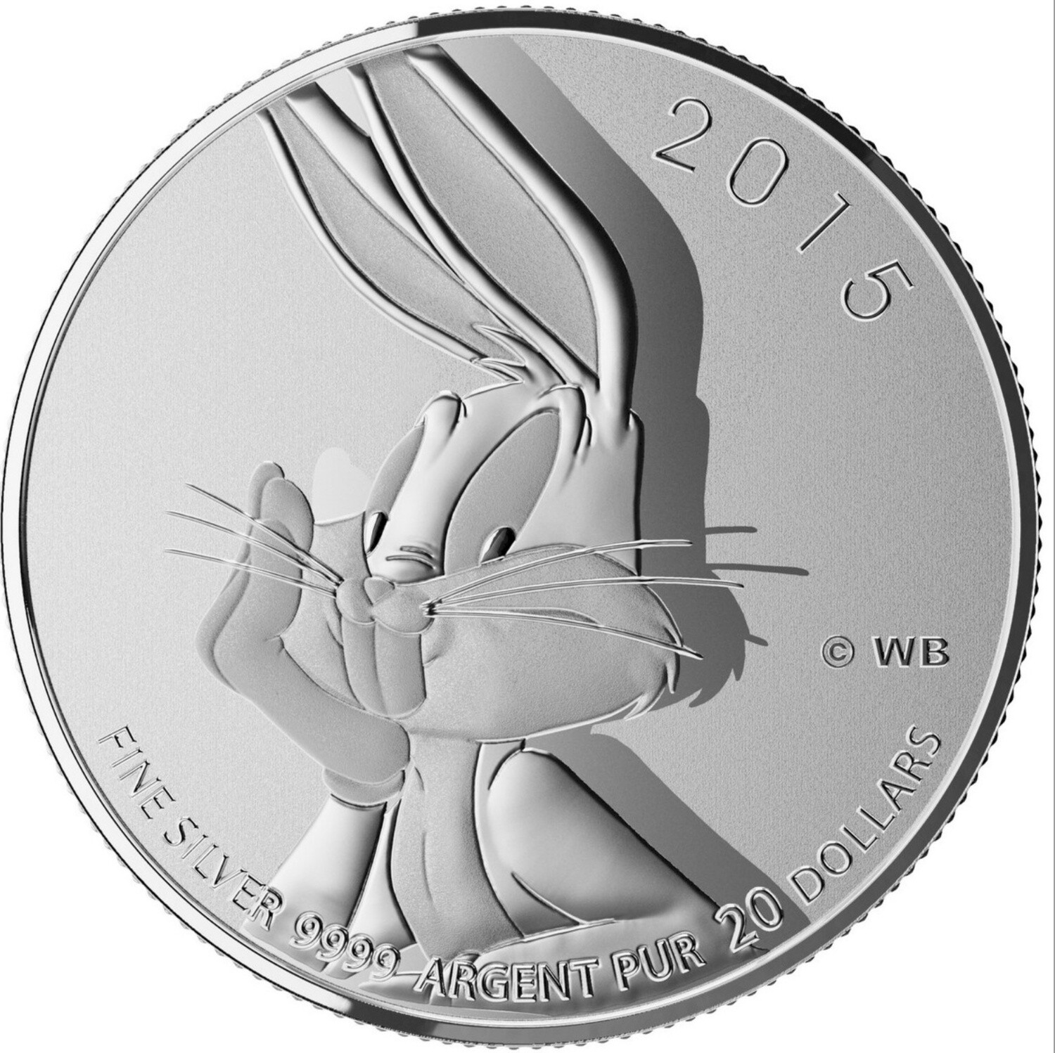 2015 CANADA $20 BUGS BUNNY ($20 FOR $20) 1/4 OZ. FINE SILVER