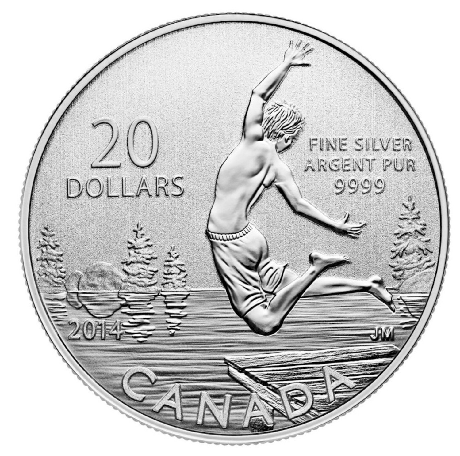 2014 CANADA $20 SUMMERTIME ($20 FOR $20) FINE SILVER