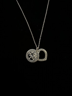 925 STERLING SILVER &quot;SISTERS&quot; NECKLACE