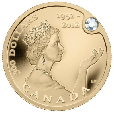 2012 $300 Pure Gold Coin The Queen&#39;s Diamond Jubilee (no box no COA)