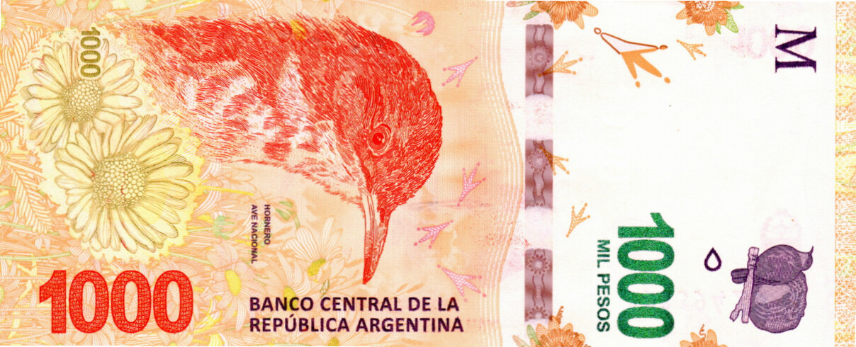 ARGENTINA 1000 Pesos UNC Banknote (2017) P-366 Series U Paper Money