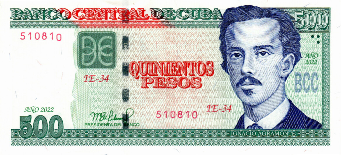 Cuba 500 Pesos 2022 UNC Banknotes P-131 Series IE-34 Paper Money