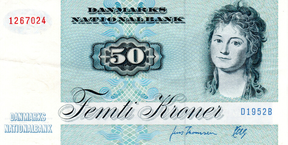 Denmark 50 Kroner VF/XF 1995 Banknote P-50L