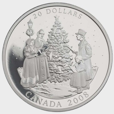 CANADA - 2008 $20 Dollars Silver Coin - Holiday Carols