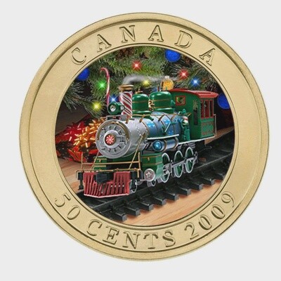 CANADA - 2009 50 Cent Coin Lenticular Coin - Holiday Toy Train