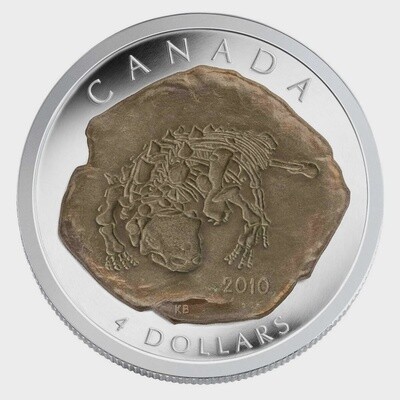 CANADA - 2010 $4 Dollars Fine Silver Coin - Euoplocephalus Tutus Dinosaurs