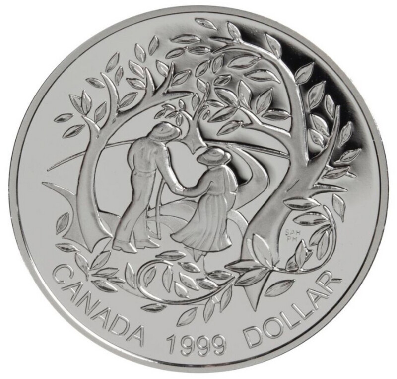 Canada 1999 Limited Edition Proof Silver Dollar - Int&#39;l Year Older Persons (PR) 92.5% Ag