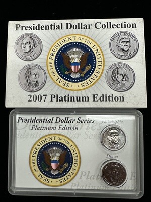 2007 Platinum Edition Presidential Dollar Collection - Thomas Jefferson