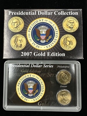 2007 Gold Edition Presidential Dollar Collection - Thomas Jefferson