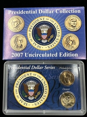 2007 Uncirculated Edition Presidential Dollar Collection - Thomas Jefferson