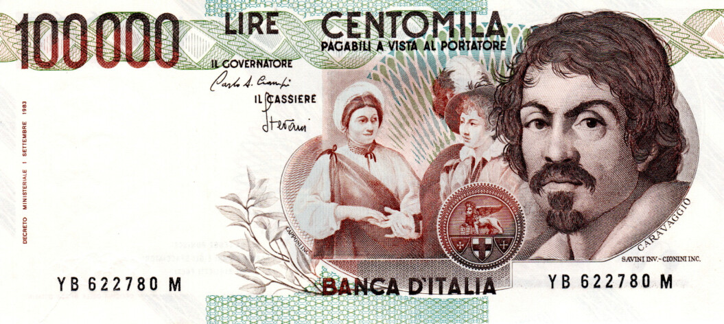 Italy 100000 Lire 1983 aUNC Banknote P-110a Prefix YB Suffix M Ciampi-Stevani Paper Money