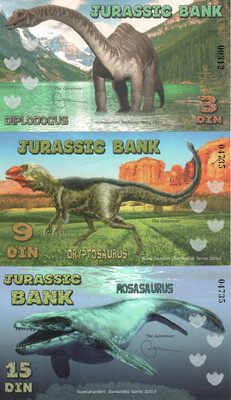 Jurassic Bank Dinosaurs Set 3 9 15 Din 2015