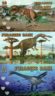 Jurassic Bank Dinosaurs Set 23 29 35 Din 2015