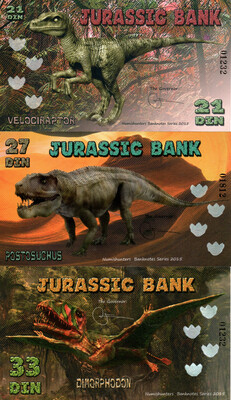 Jurassic Bank Dinosaurs Set 21 27 33 Din 2015