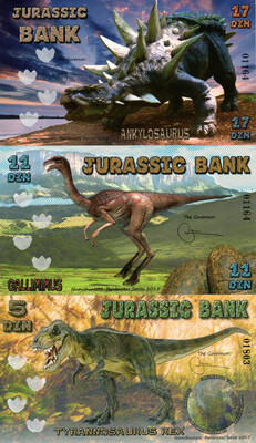 Jurassic Bank Dinosaurs Set 5 11 17 Din 2015