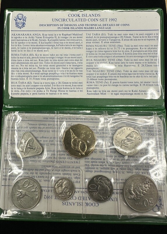 Cook Islands Uncirculated Coin Set 1992