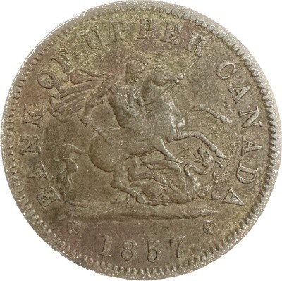 Upper Canada One Penny Token 1857 Coin