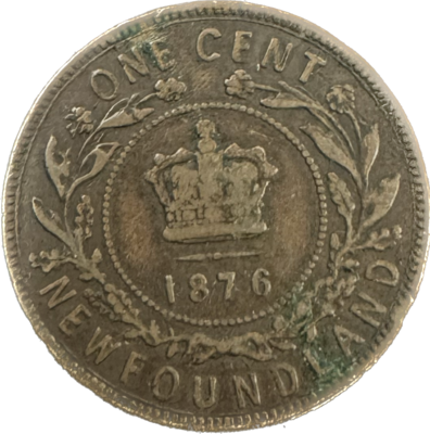 Canada Newfoundland 1 Cent 1876 VF-20 Coin