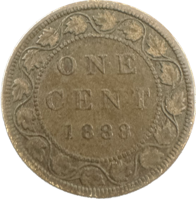 Canada 1 Cent 1888 VG-8 Coin