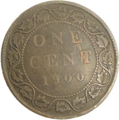 Canada 1 Cent 1900 VG-8 Coin