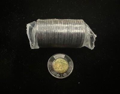 Canada 2 Dollars 2022 Black Toonie Coin Roll