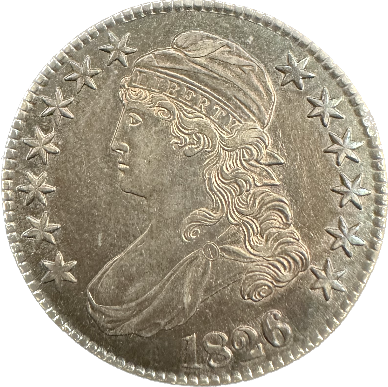 USA 50 Cents 1826 Capped Bust AU Coin