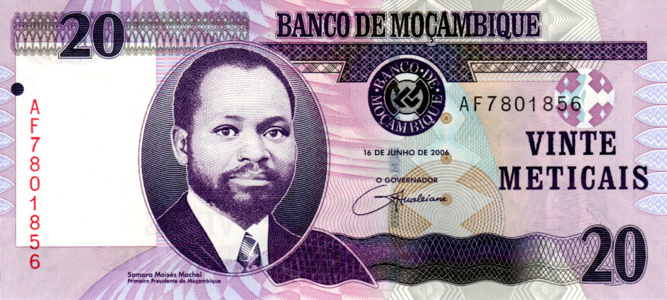 Mozambique 20 Meticais 2006 UNC Banknote P-143a Prefix AF Paper Money